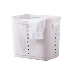 Rebenami洗衣簡約洗衣籃 GH76_RD_41, 白色的, 1個