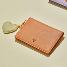 JILLSTUART 心形裝飾皮革卡夾 JAHO3E988P2