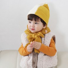 BABYBLEE 兒童蝴蝶結點綴圍巾
