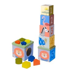 Taft Toys Savannah Salt &amp; Stack 觸覺開發玩具, 混色