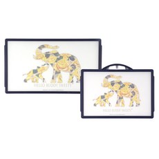 Eli方形砧板中號+小號套組, 大象