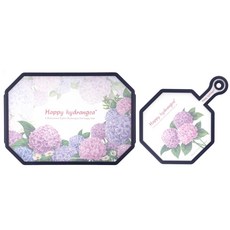 ELILIVING 八角砧板2件組, 繡球花