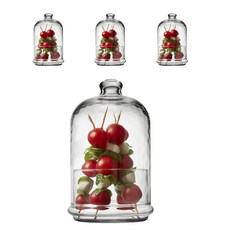 Pasabahce 玻璃甜點圓頂紋理 96700, 單一顏色, 4個