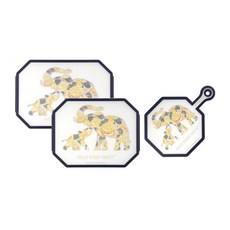 八角砧板 L號+M號+迷你托盤組合, 大象, 1組