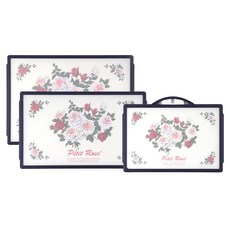 Eli方形砧板大+中+小套組, 玫瑰