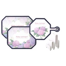 Eli 八角砧板架 + 中號 + 服務迷你 + 搖籃套組, 繡球花