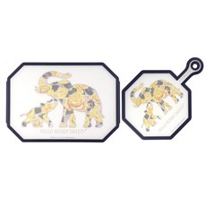 Eli 八角砧板 + 服務迷你套組, 大象