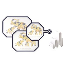 ELILIVING 八角砧板3件組 + 砧板架套組, 大象