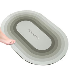 硅藻土止滑墊 60*40cm, 1個, 灰色