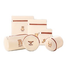 Aihop棕色米色洗衣袋 6種組, 1套