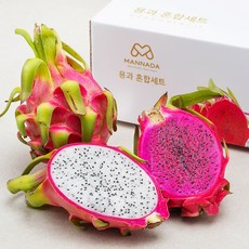 베트남산 만나다 용과 화이트 3입 + 레드 3입 혼합세트, 2.4kg, 1세트