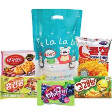 聖誕動物糖果袋裝禮包, 5種零食餅乾, 1組