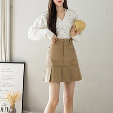 PAPERMENTS 燈芯絨A字迷你裙