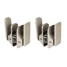 방문손잡이 푸시풀타입 버튼형 그레이 PPL-1701 2종 세트, 1세트