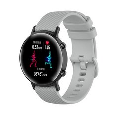 갤럭시 워치 4 3 스트랩 클래식 액티브 2 기어 45mm 메탈 가죽 투명 시계줄 프리미엄 실리콘 밴드 20mm, 그레이