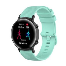 갤럭시 워치 4 3 스트랩 클래식 기어 45mm 메탈 가죽 투명 시계줄 프리미엄 실리콘 밴드 22mm, 민트