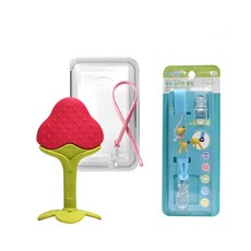 ange 造型固齒器組 M號, 1套, 草莓固齒器+矽膠夾(隨機出貨)