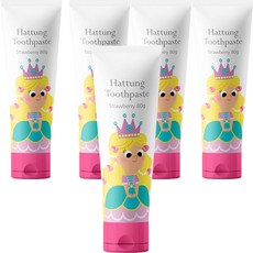 HATTUNG 無氟兒童牙膏 芒果味, 5入, 80g