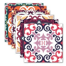 狂野設計磁磚貼紙 6入, 03