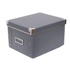 Durablely Modern紙質生活箱 26.5*15.5*14.5cm, 03深灰色, 1個