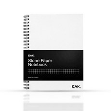 Gakdot封面內頁防水彈簧筆記本 網格, 白色, 1個