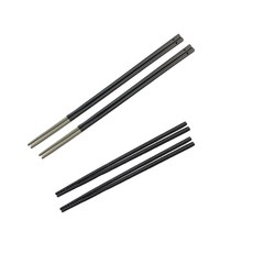 HORECA 矽膠油炸拌炒筷 25cm 2雙 + 32cm 2雙, 黑色, 雙色, 1套