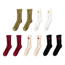 JOY MULTI 水果刺繡孕婦睡眠襪5入組, 1組