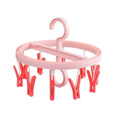 Market A圓形襪子晾衣夾架 粉色 小型, 1個