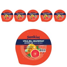 Sunkist 香吉士 水果果凍 葡萄柚口味, 185g, 6個
