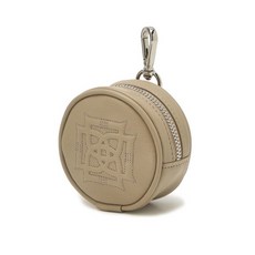 DAKS Golf 軟皮圓形高爾夫球盒 XXX, 1個, 米色 (DNGF1F613I2)