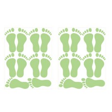 生活工作室夜光腳印貼紙, 2個, 單一顏色