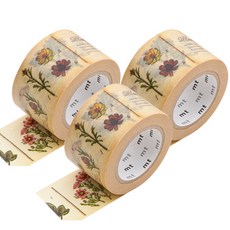 masking tape 遮蔽膠帶 30mm*10m, 植物百科全書 (DMTK-EX1P34), 3個