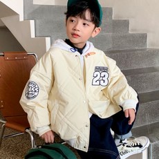 Orenjidamom 男童 23 棒球鋪棉夾克