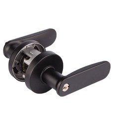 門把手 杠桿型 鍵型 黑色 STL-810 2件組, 1組