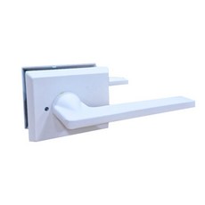 방문손잡이 레버형 버튼형 화이트 ALX-80 2종 세트, 1세트