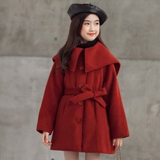 女童斗篷絎縫大衣