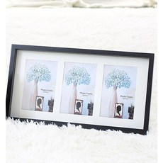 自然風三格相框, 黑色, 1個