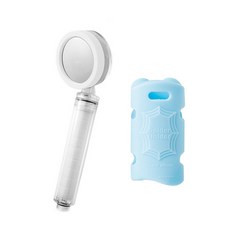 博士零水壓升5倍過濾花灑+矽膠花灑架 藍色套組, 1套