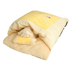 Min Sung Company寵物柔軟舒適睡袋, 黃色