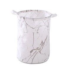 대형 원형 수납 빨래바구니, 화이트그레이마블