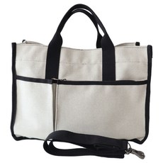 Joyful Lucy 帆布2way托特袋+內袋, 黑色