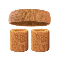 스포츠 머리띠 팔찌 세트, 13 살구, 1개