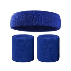 스포츠 머리띠 팔찌 세트, 14 다크 블루, 1개