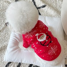 bydamsoomi 狗狗聖誕針織衫, 紅色, 1個