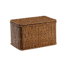 方形 Bolton 蓋藤籃 S, 棕色, 1個