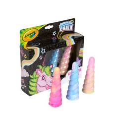 Crayola 繪兒樂 獨角獸造型3色水洗戶外水性粉筆, 混色, 1盒