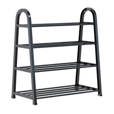 MG 多用途鞋櫃 4 層黑色 MG-247, 黑色, 1個