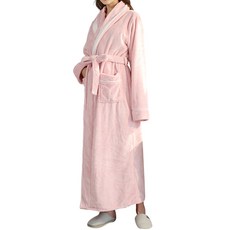 마켓A 엑스트라 롱 플란넬 샤워가운 3XL, 핑크, 1개