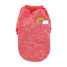 可愛棉質狗狗毛衣, 21 大紅彩虹 4 L