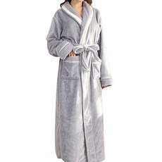 마켓A 엑스트라 롱 플란넬 샤워가운 XL, 그레이, 1개